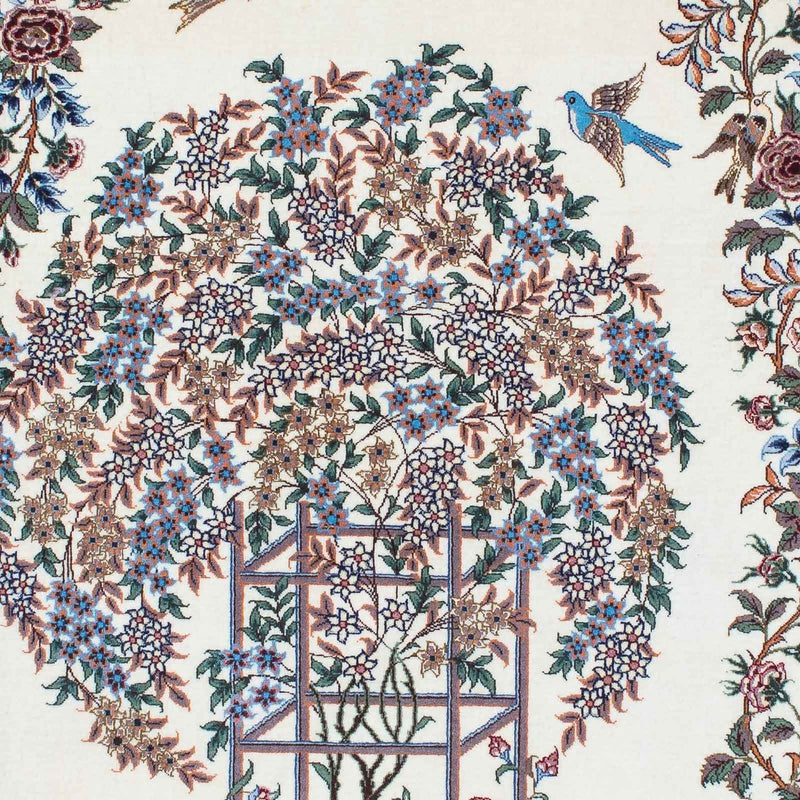 Alfombra persa - Ghom - 202 x 135 cm - beige