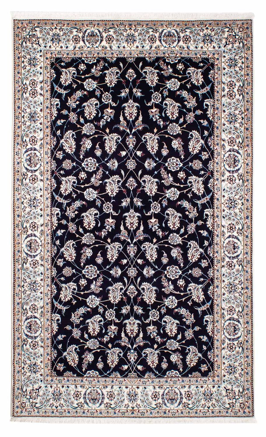 Alfombra Persa - Nain - Prima - 227 x 139 cm - azul oscuro