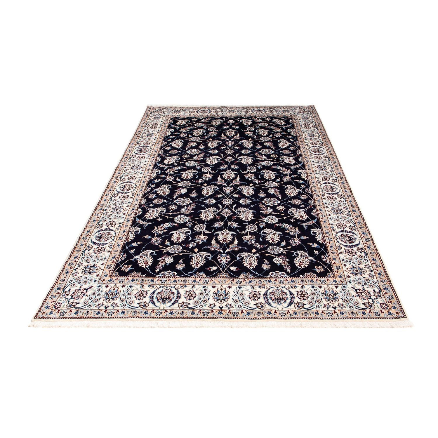 Alfombra Persa - Nain - Prima - 227 x 139 cm - azul oscuro