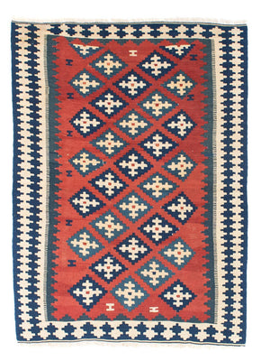 Alfombra Kelim - Oriental - 150 x 106 cm - rojo oscuro