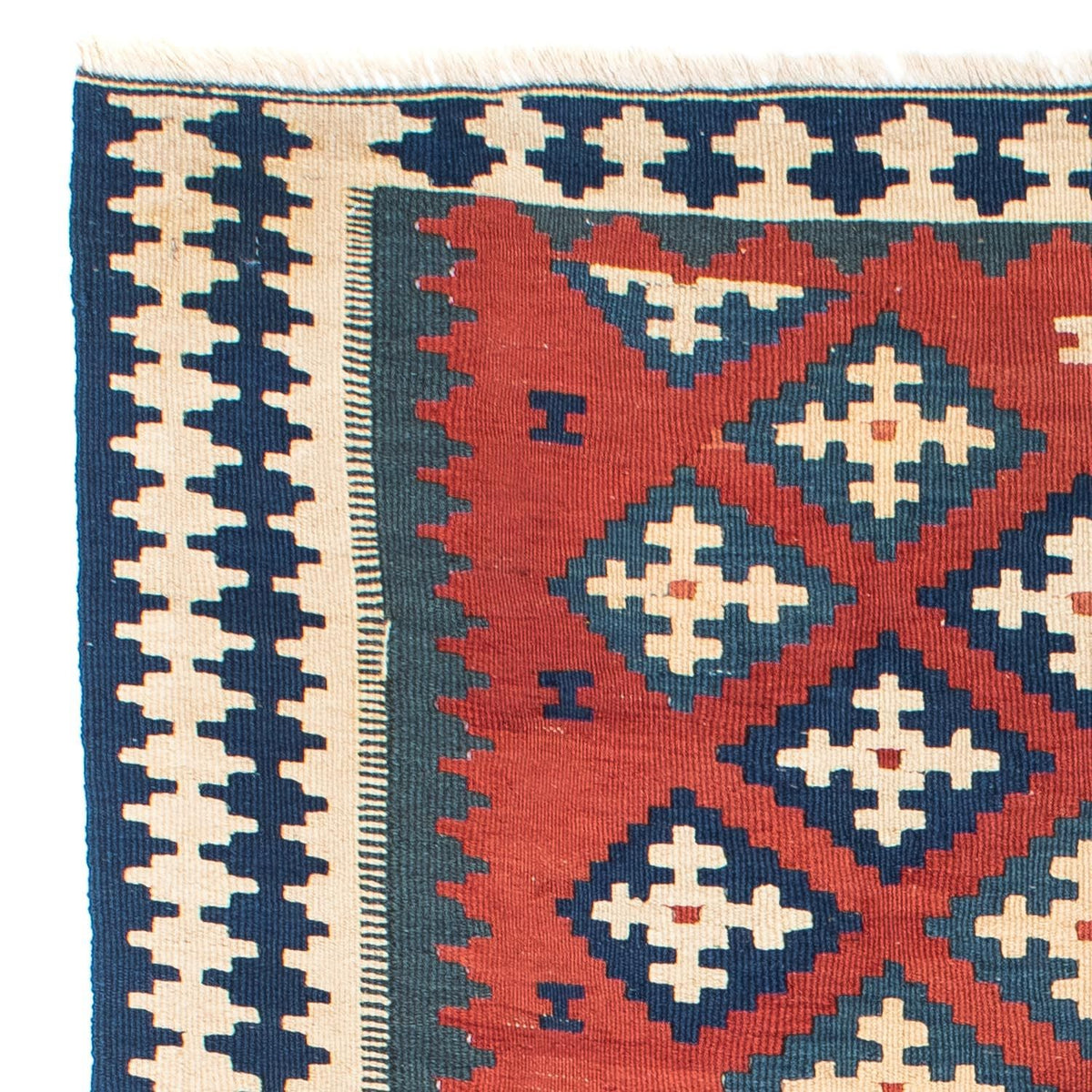 Alfombra Kelim - Oriental - 150 x 106 cm - rojo oscuro