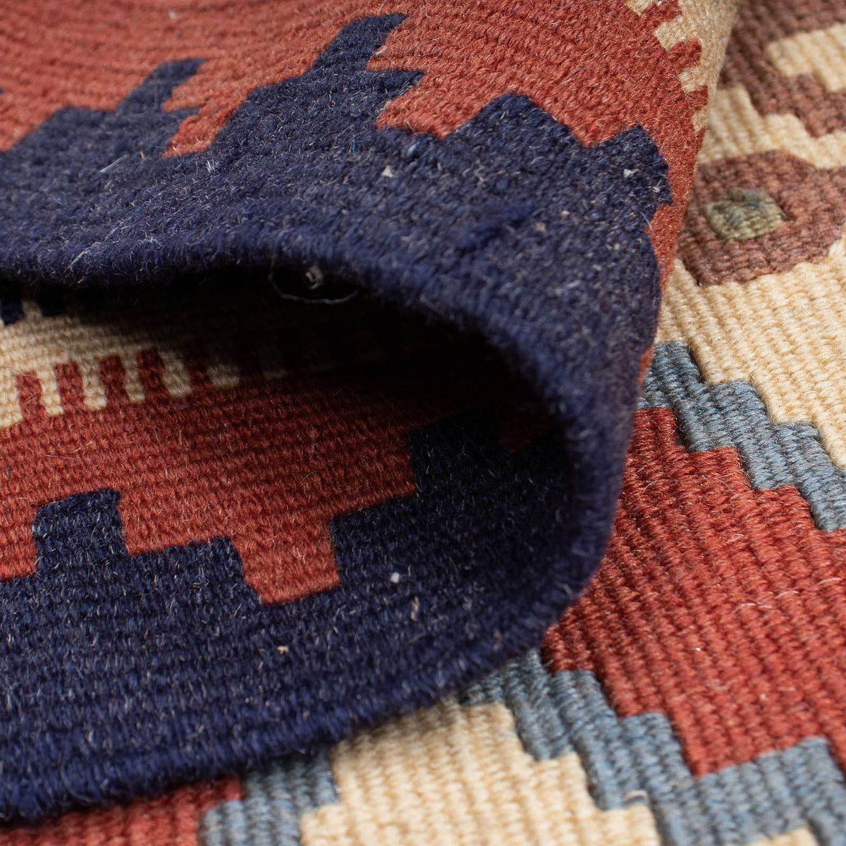 Alfombra Kelim - Oriental - 188 x 118 cm - rojo oscuro