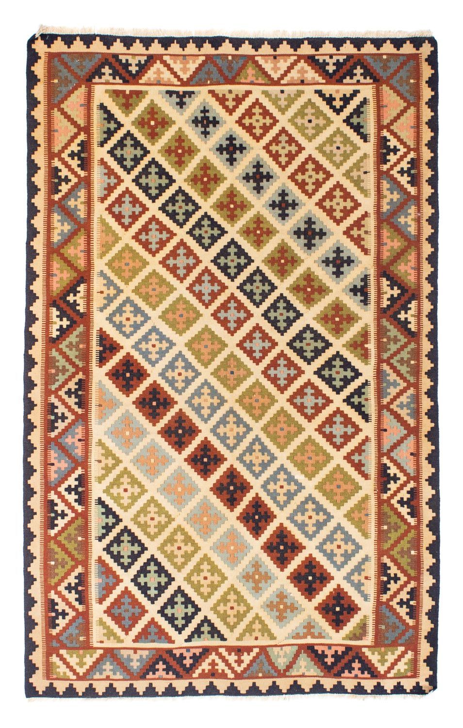 Alfombra Kelim - Oriental - 204 x 129 cm - beige