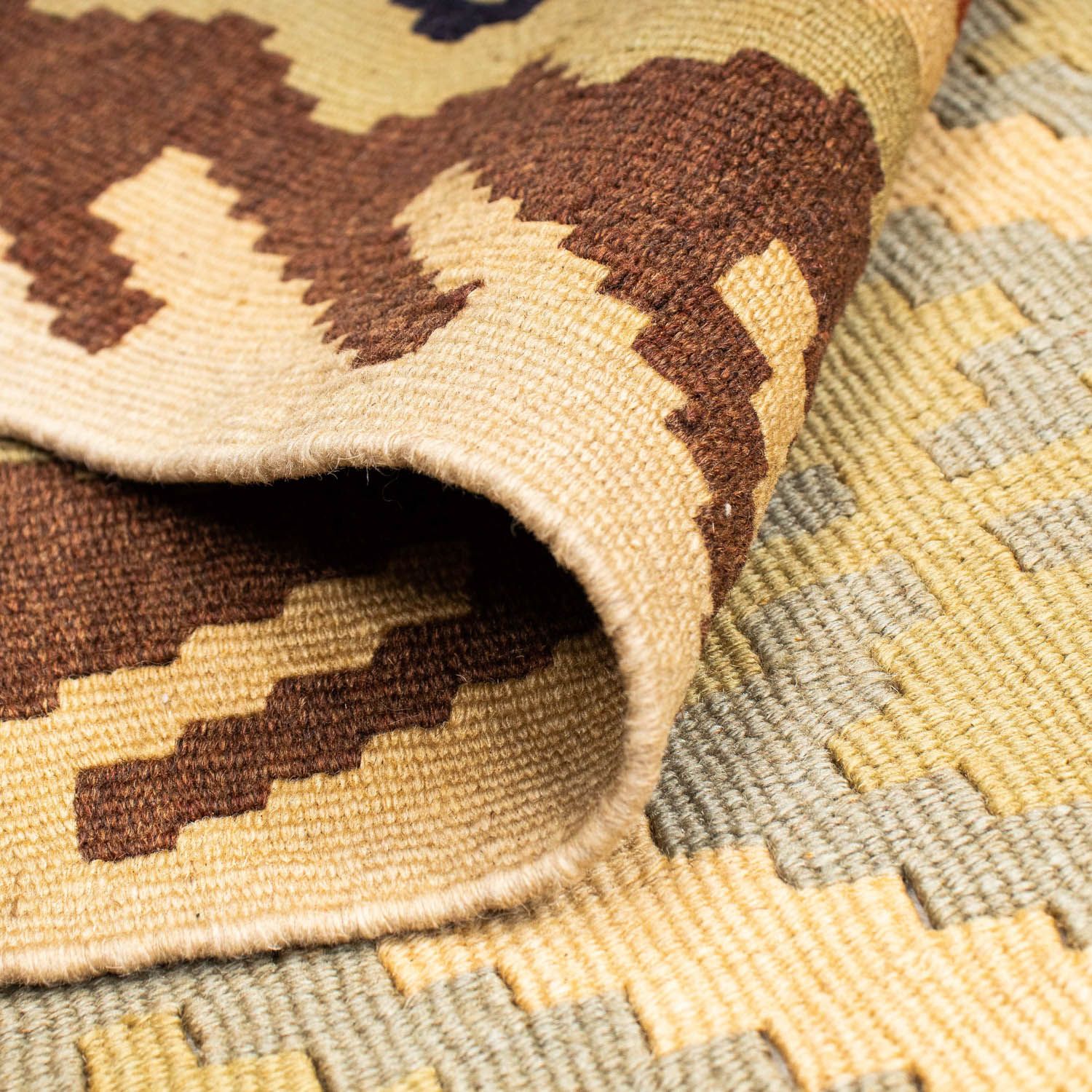 Alfombra Kelim - Oriental - 200 x 147 cm - beige