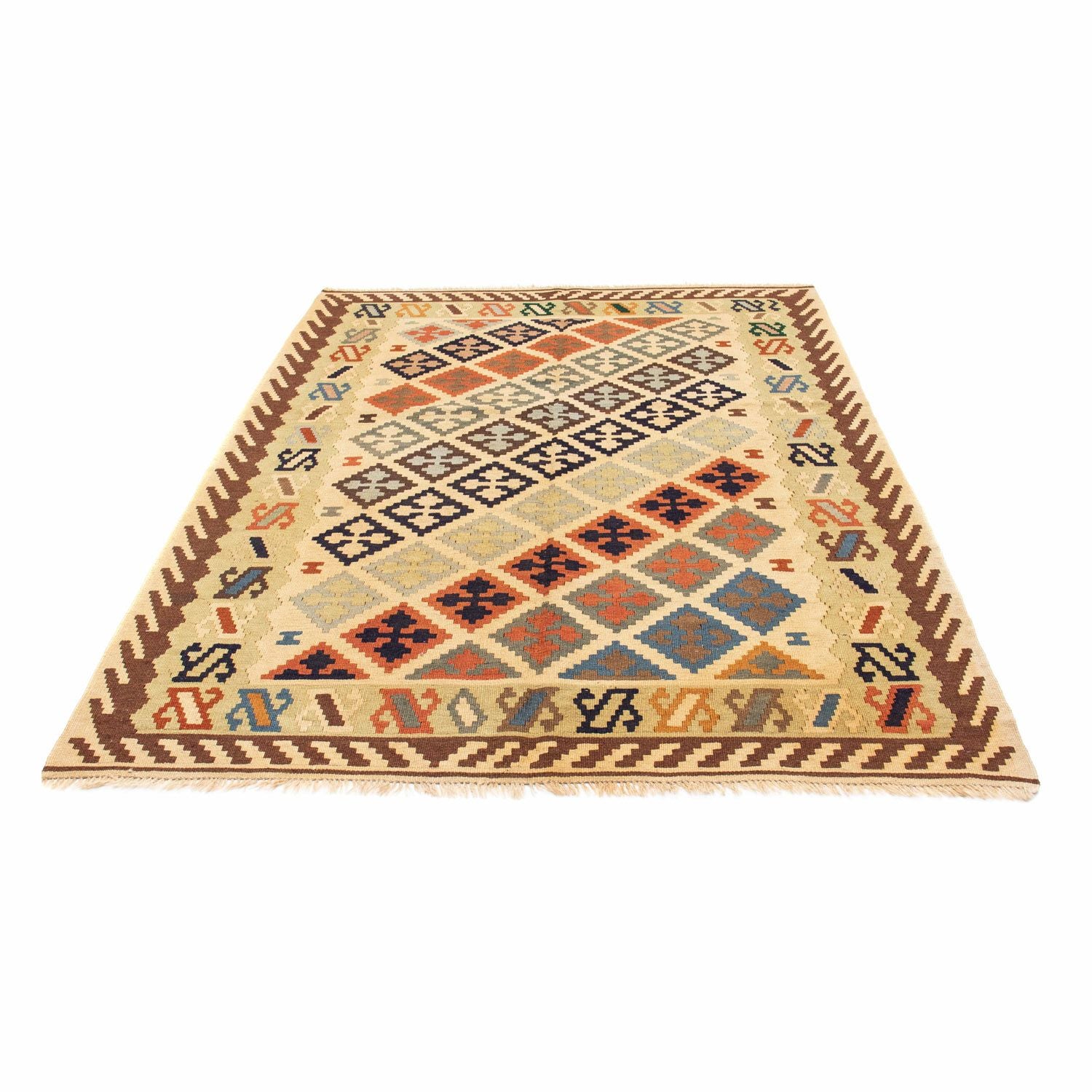 Alfombra Kelim - Oriental - 200 x 147 cm - beige