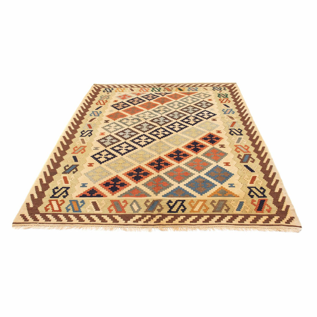 Alfombra Kelim - Oriental - 200 x 147 cm - beige