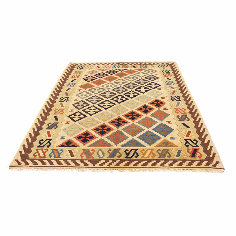 Alfombra Kelim - Oriental - 200 x 147 cm - beige