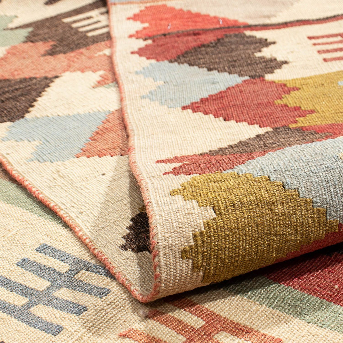 Alfombra Kelim - Oriental - 191 x 125 cm - marrón