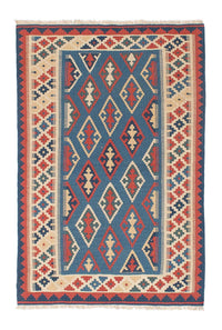 Alfombra Kelim - Oriental - 168 x 114 cm - azul