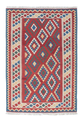 Alfombra Kelim - Oriental - 186 x 125 cm - rojo oscuro