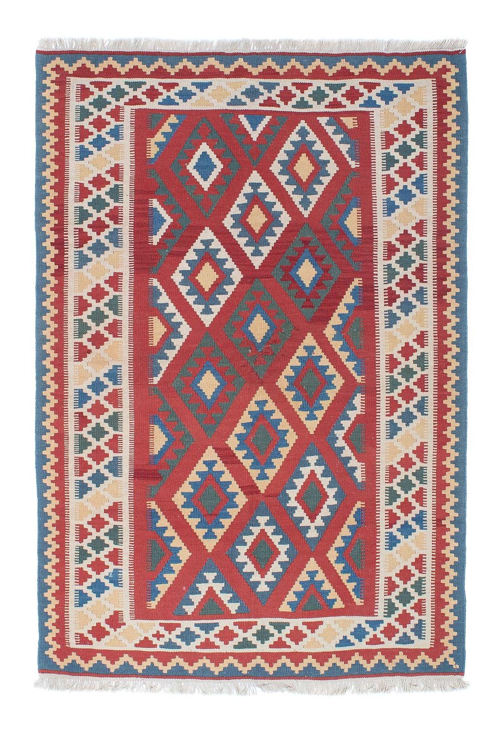 Alfombra Kelim - Oriental - 186 x 125 cm - rojo oscuro