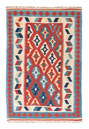 Alfombra Kelim - Oriental - 152 x 100 cm - rojo