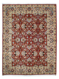 Alfombra persa - Ghom - 232 x 180 cm - rojo oscuro