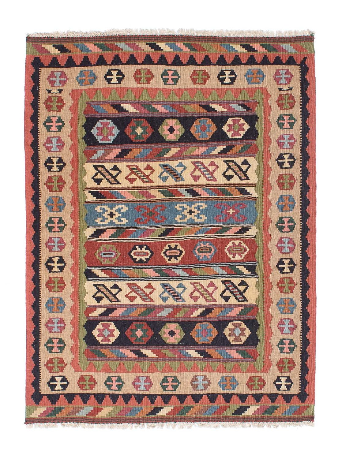 Alfombra Kelim - Oriental - 144 x 105 cm - multicolor