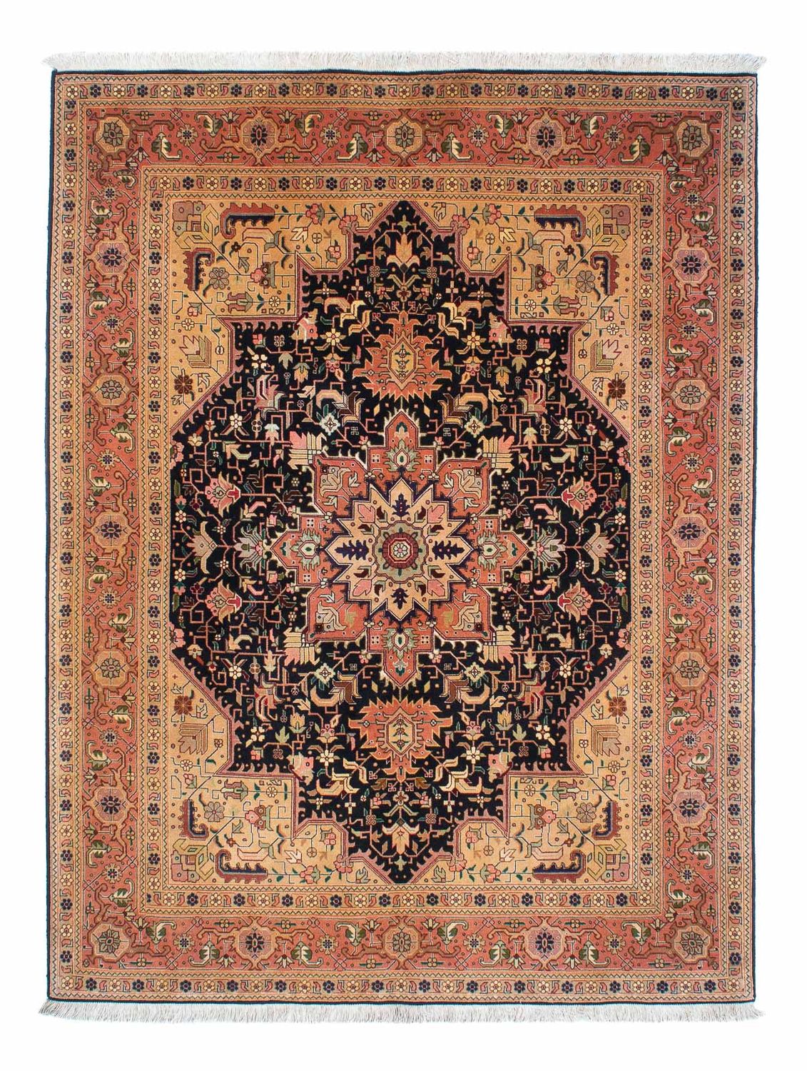 Alfombra Persa - Tabriz - Real - 203 x 150 cm - marrón claro
