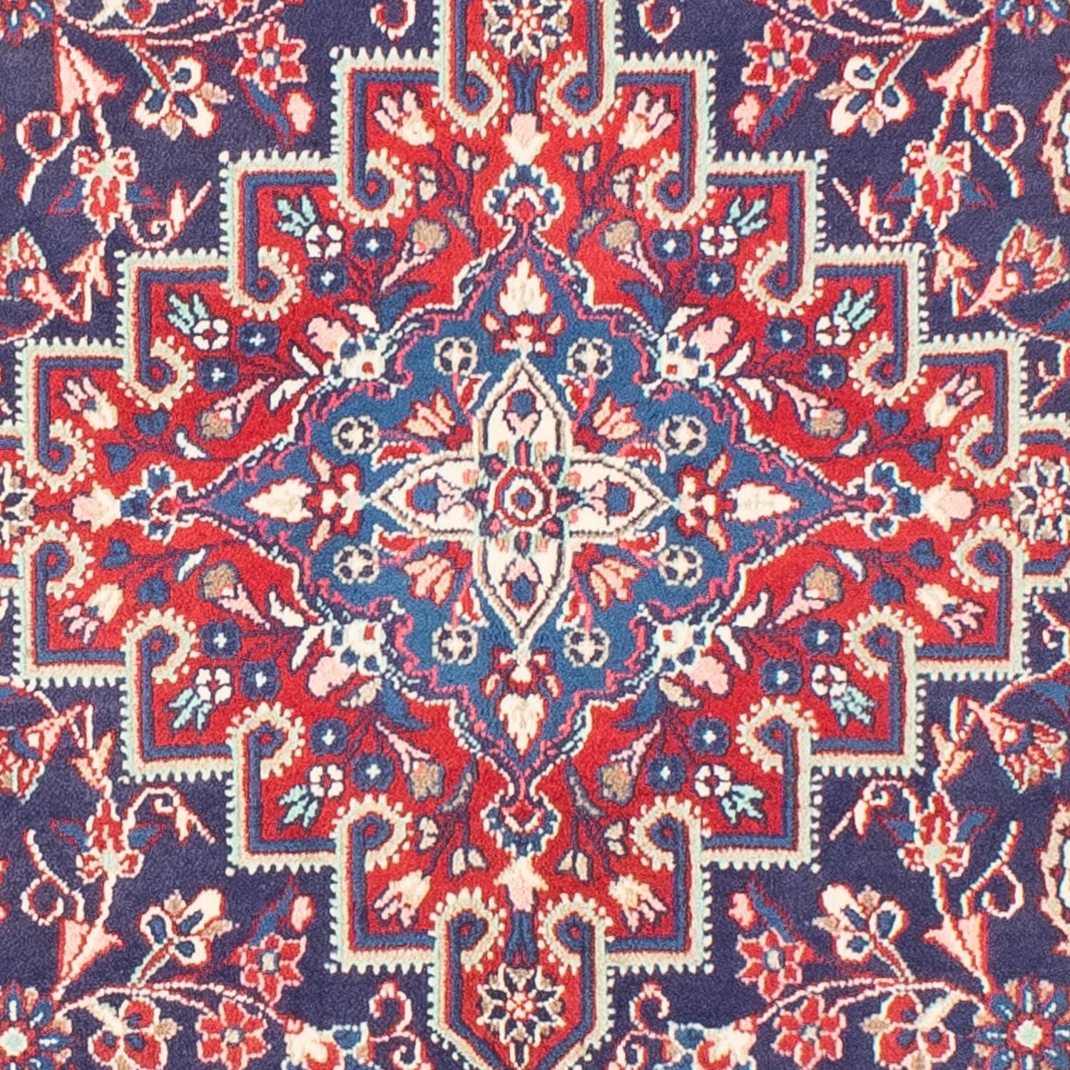 Alfombra persa - Nómada - 211 x 132 cm - azul oscuro