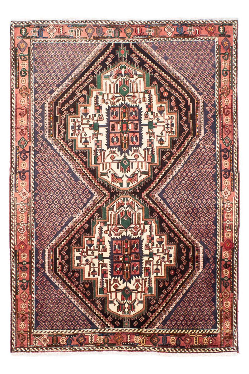 Alfombra persa - Nómada - 199 x 133 cm - rojo claro