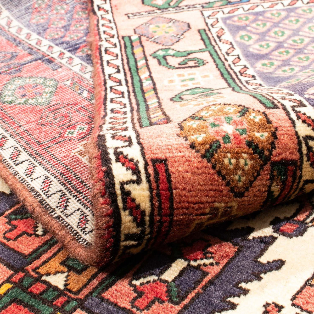 Alfombra persa - Nómada - 199 x 133 cm - rojo claro