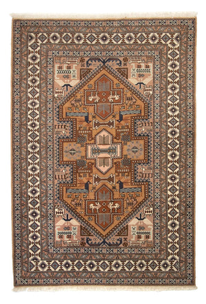 Alfombra persa - Nómada - 197 x 144 cm - marrón claro