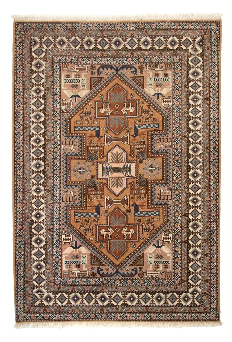 Alfombra persa - Nómada - 197 x 144 cm - marrón claro