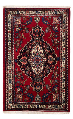 Alfombra persa - Nómada - 162 x 110 cm - rojo oscuro