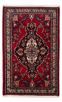 Alfombra persa - Nómada - 162 x 110 cm - rojo oscuro