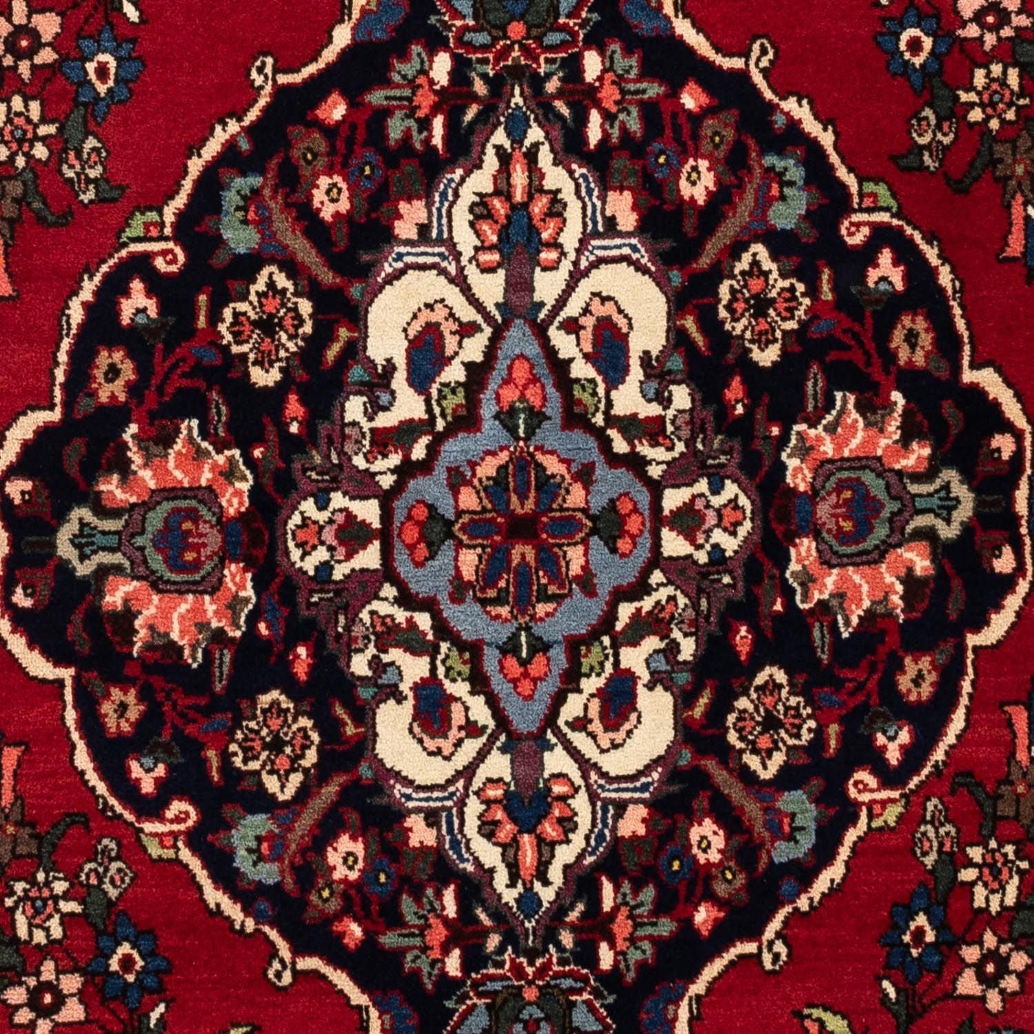 Alfombra persa - Nómada - 162 x 110 cm - rojo oscuro