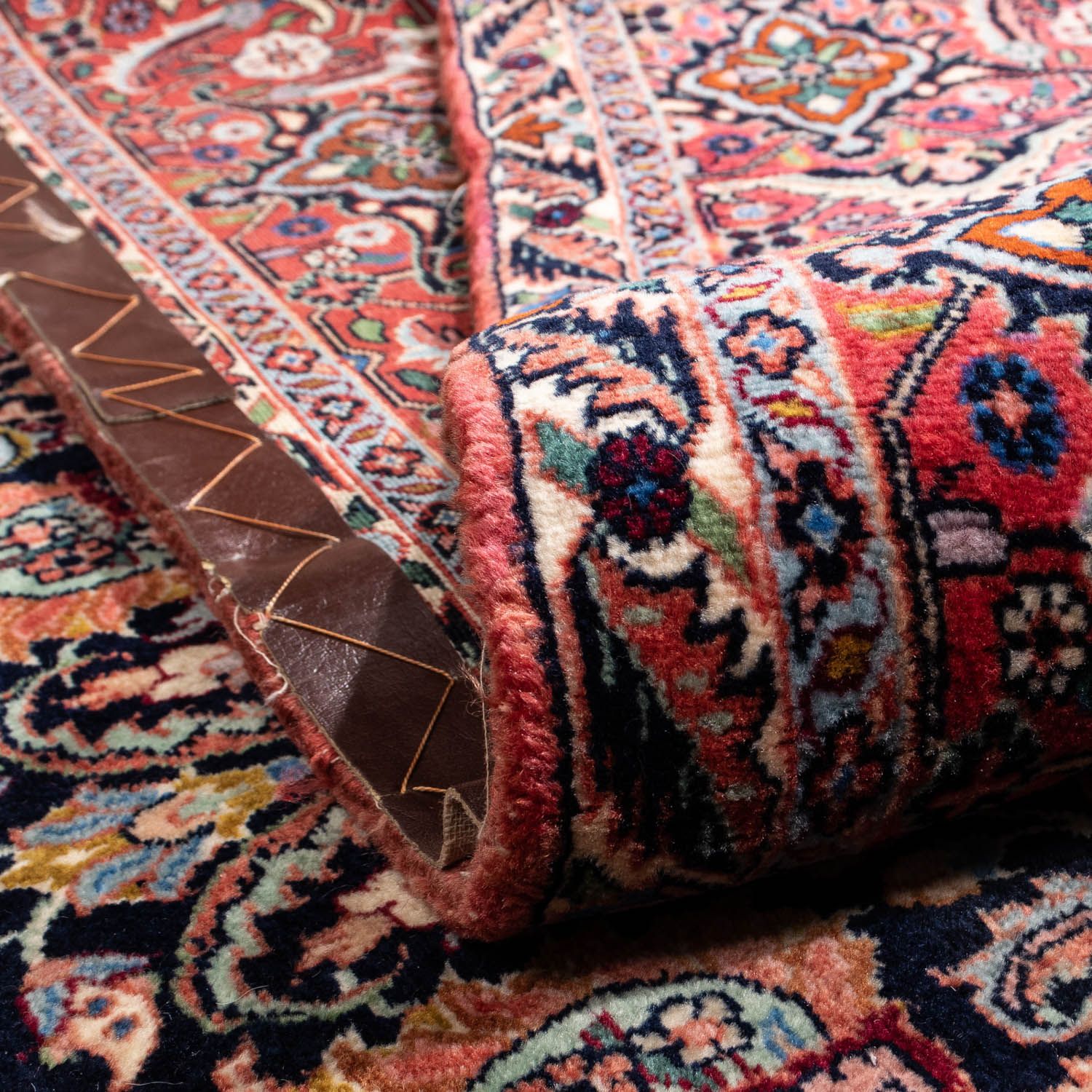 Alfombra persa - Bidjar - 295 x 210 cm - azul oscuro
