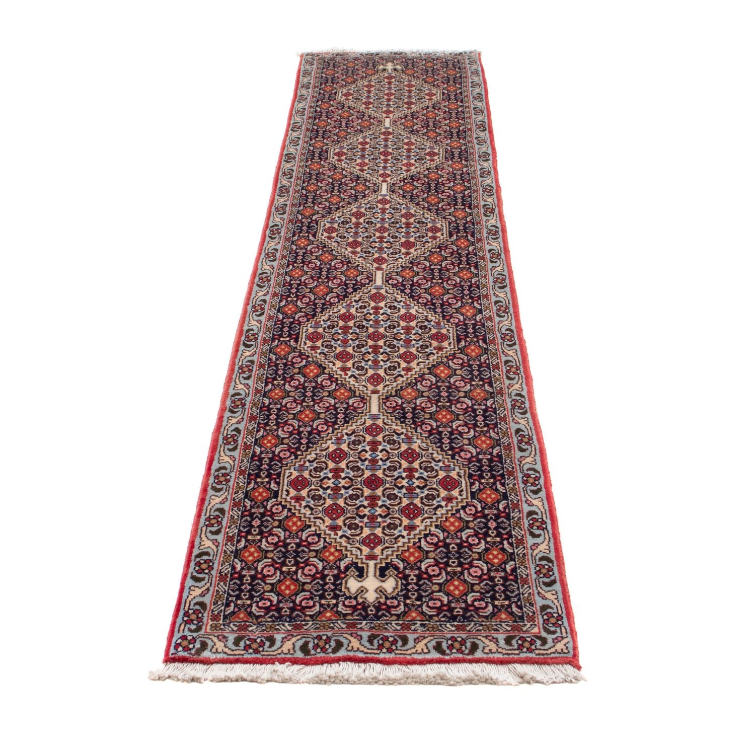 Alfombra de pasillo Alfombra persa - Clásica - 253 x 53 cm - rojo oscuro