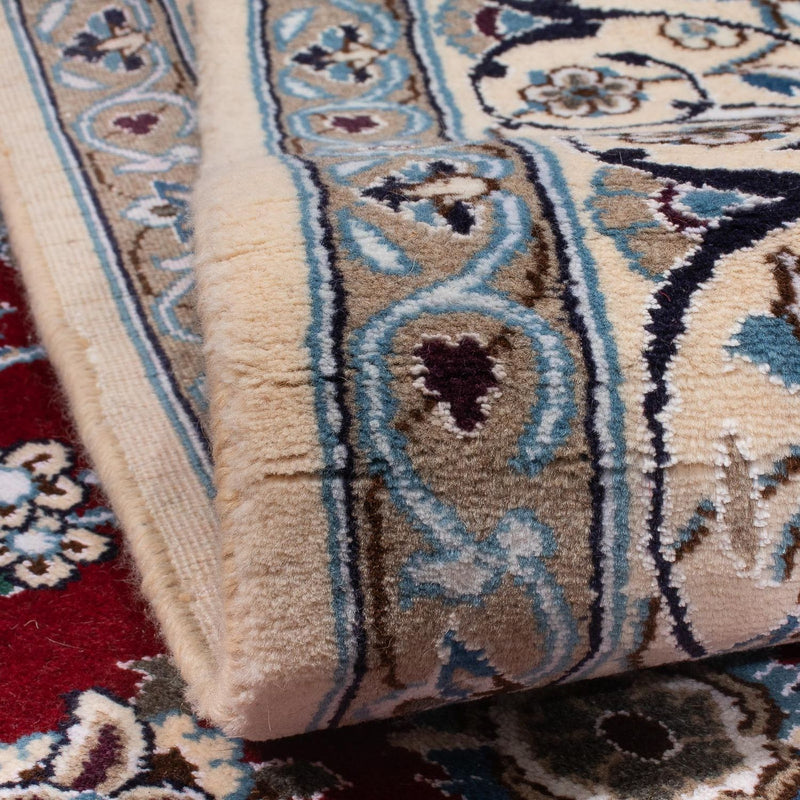 Alfombra persa - Nain - 297 x 190 cm - rojo oscuro