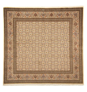 Alfombra persa - Tabriz cuadrado  - 248 x 243 cm - beige