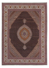 Alfombra persa - Tabriz - 340 x 255 cm - marrón oscuro