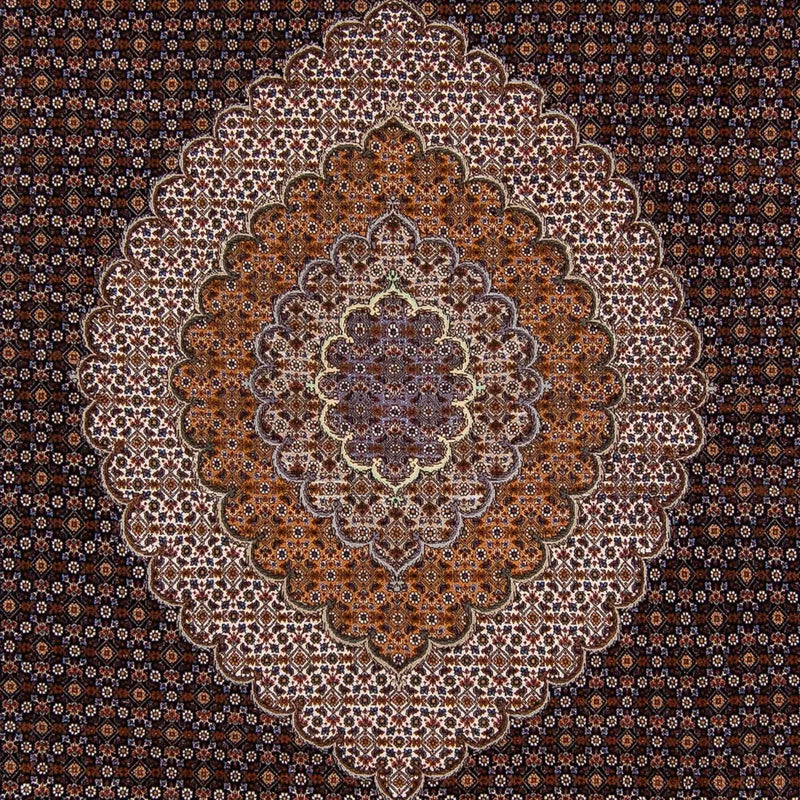 Alfombra persa - Tabriz - 340 x 255 cm - marrón oscuro