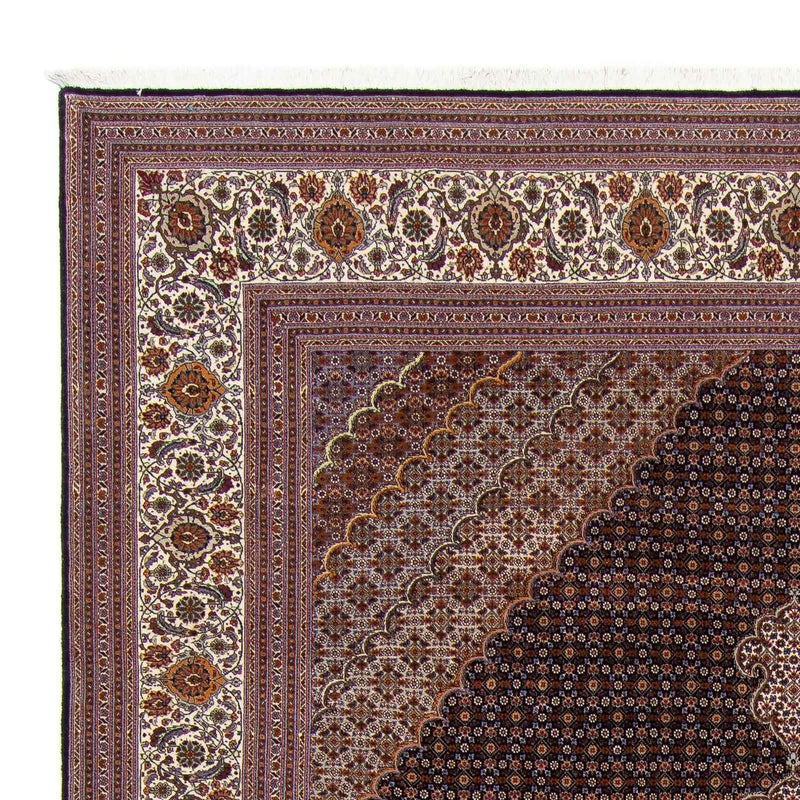 Alfombra persa - Tabriz - 340 x 255 cm - marrón oscuro