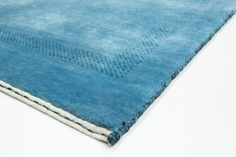 Alfombra de pasillo Alfombra Gabbeh - Loribaft Persa - 246 x 77 cm - azul