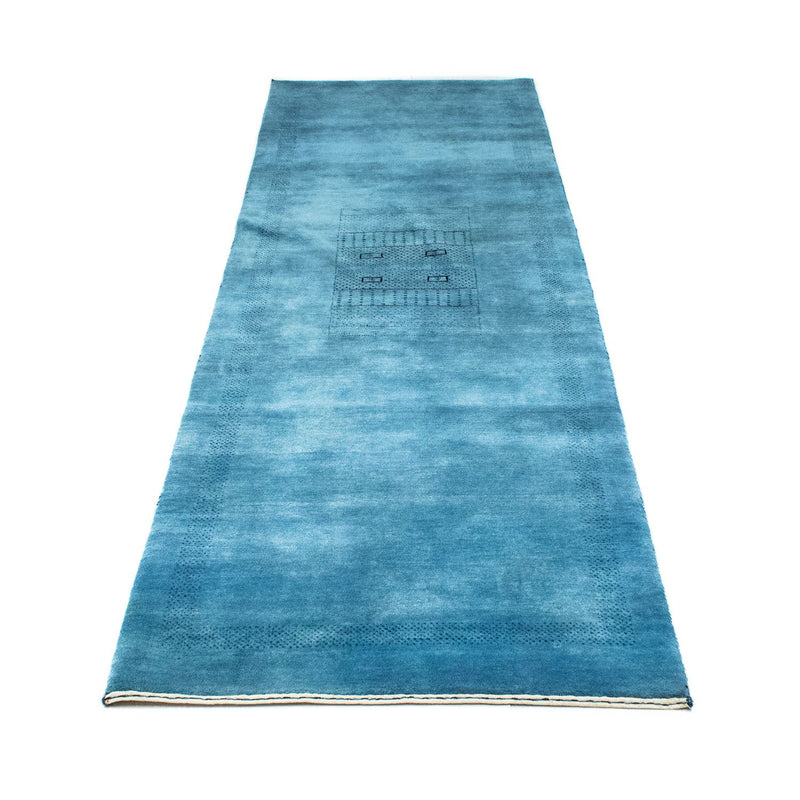 Alfombra de pasillo Alfombra Gabbeh - Loribaft Persa - 246 x 77 cm - azul