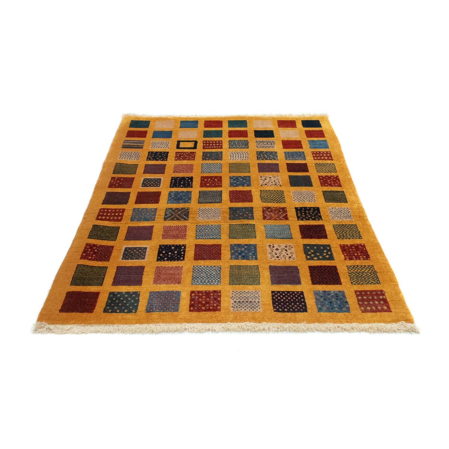 Alfombra Gabbeh - Loribaft Persa - 154 x 112 cm - naranja