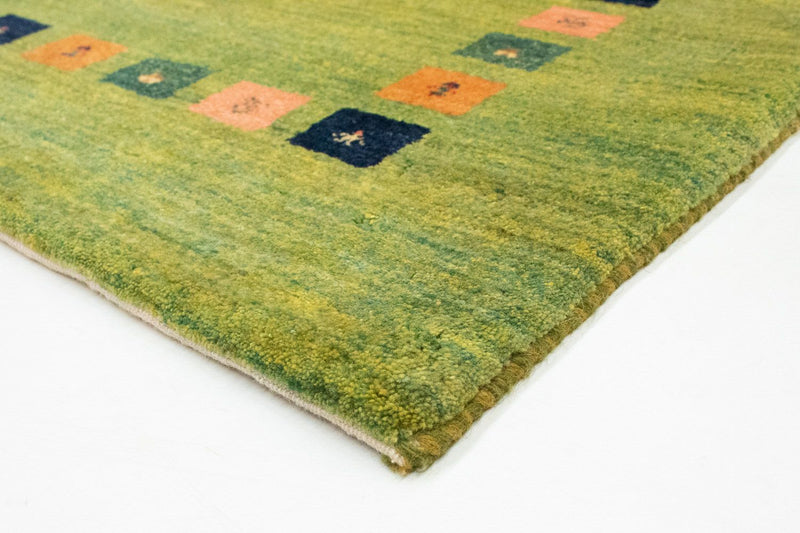 Alfombra Gabbeh - Loribaft Persa - 154 x 107 cm - verde
