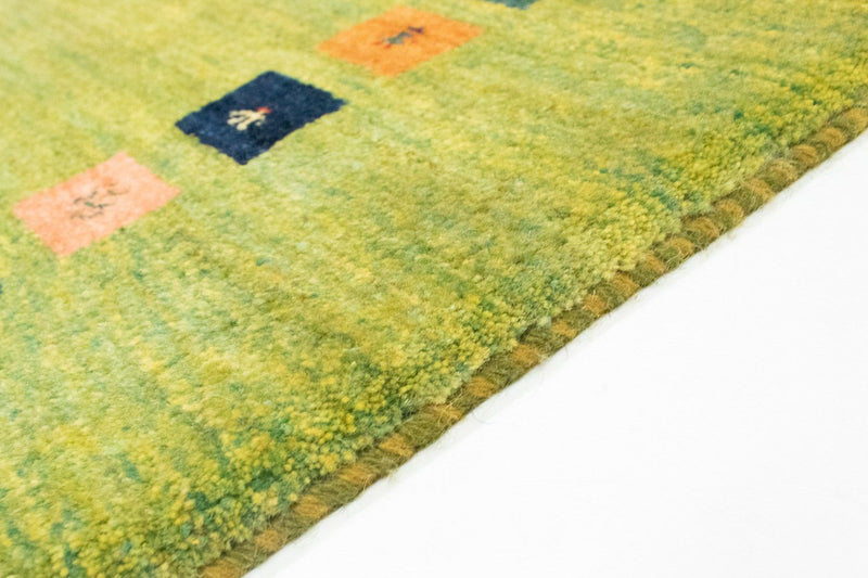 Alfombra Gabbeh - Loribaft Persa - 154 x 107 cm - verde