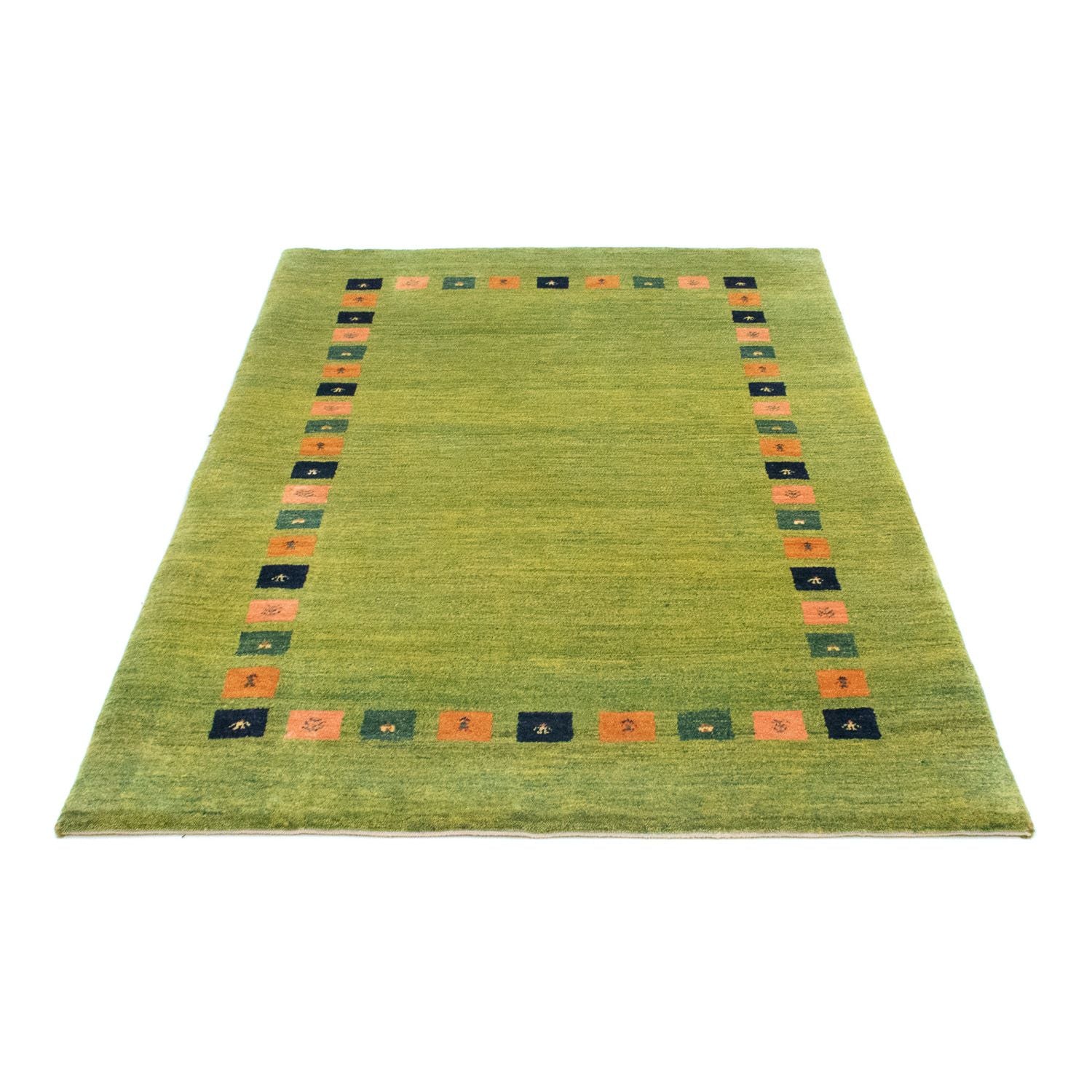 Alfombra Gabbeh - Loribaft Persa - 154 x 107 cm - verde