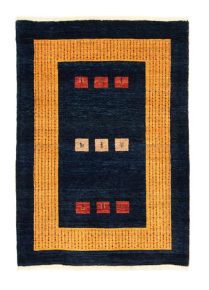 Alfombra Gabbeh - Loribaft Persa - 152 x 105 cm - azul oscuro