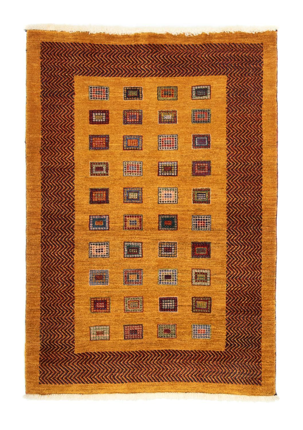 Alfombra Gabbeh - Loribaft Persa - 150 x 102 cm - oro