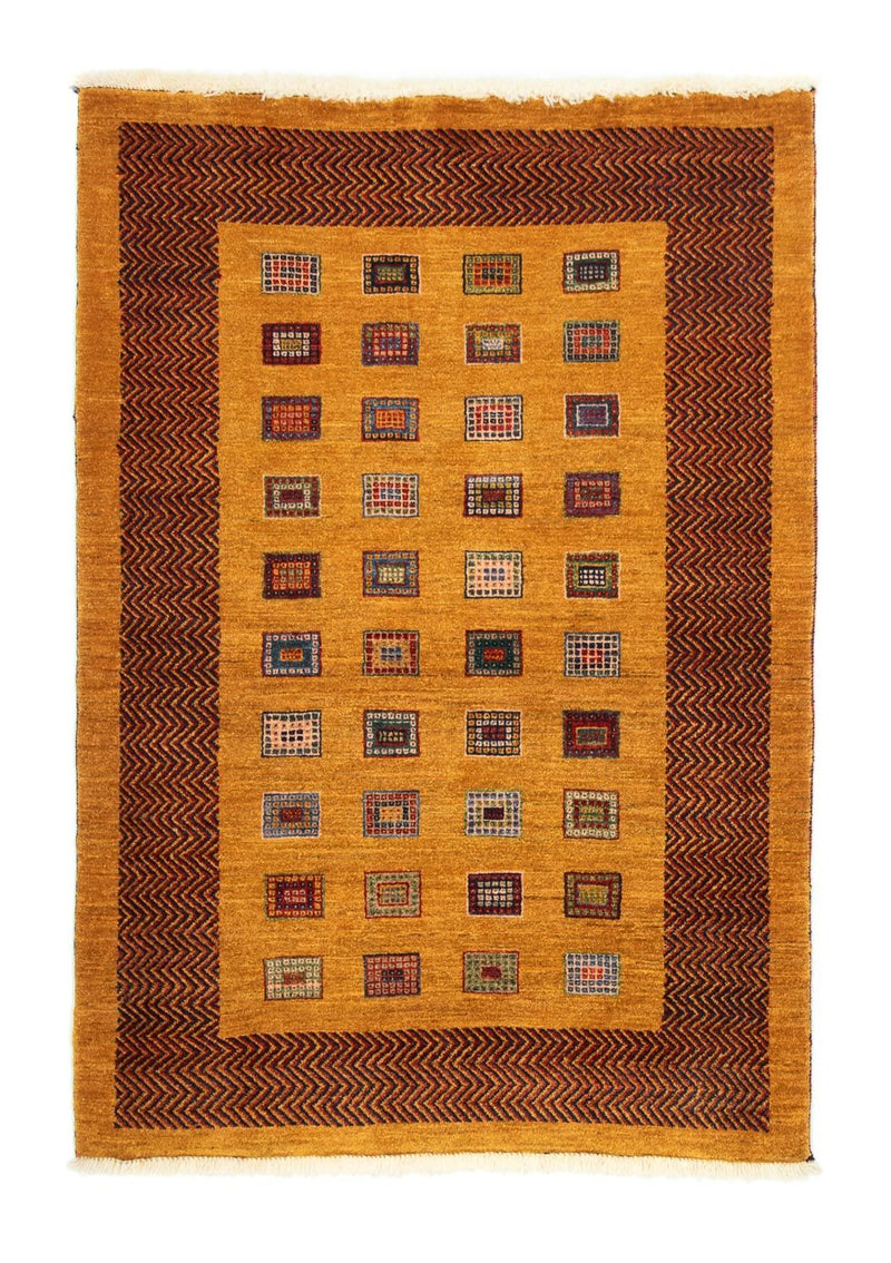 Alfombra Gabbeh - Loribaft Persa - 150 x 102 cm - oro