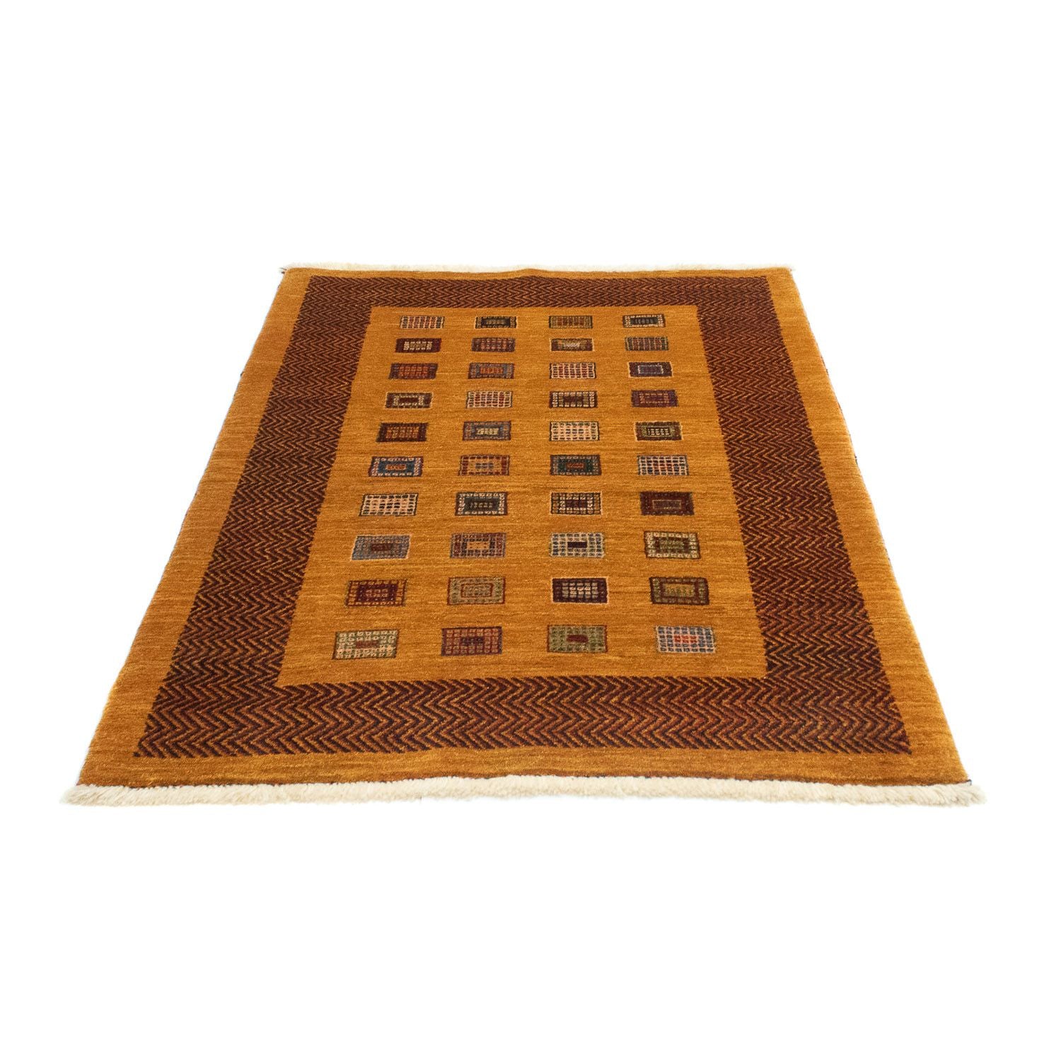 Alfombra Gabbeh - Loribaft Persa - 150 x 102 cm - oro