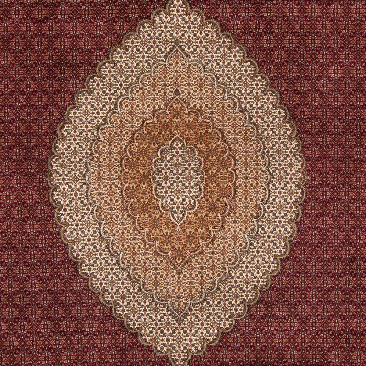 Alfombra persa - Tabriz - 358 x 253 cm - rojo oscuro