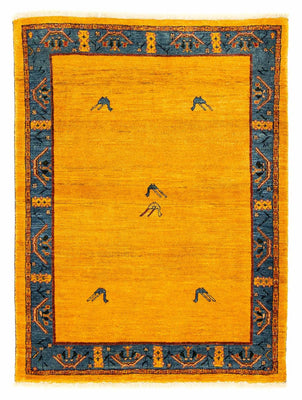 Alfombra Gabbeh - Loribaft Persa - 143 x 109 cm - oro