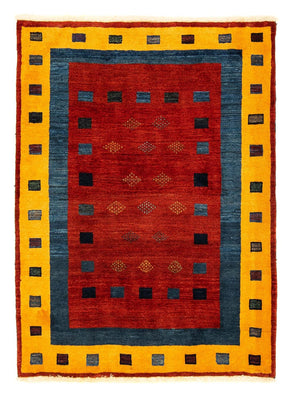 Alfombra Gabbeh - Loribaft Persa - 145 x 112 cm - rojo oscuro