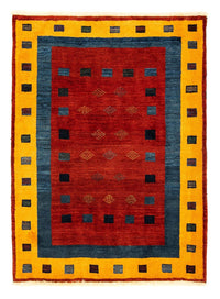 Alfombra Gabbeh - Loribaft Persa - 145 x 112 cm - rojo oscuro