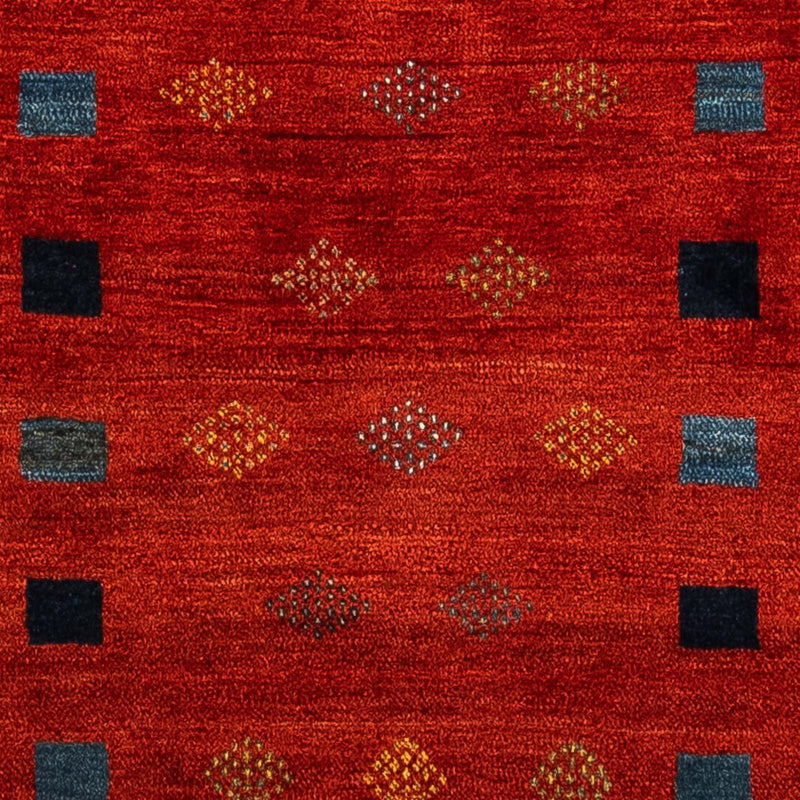 Alfombra Gabbeh - Loribaft Persa - 145 x 112 cm - rojo oscuro
