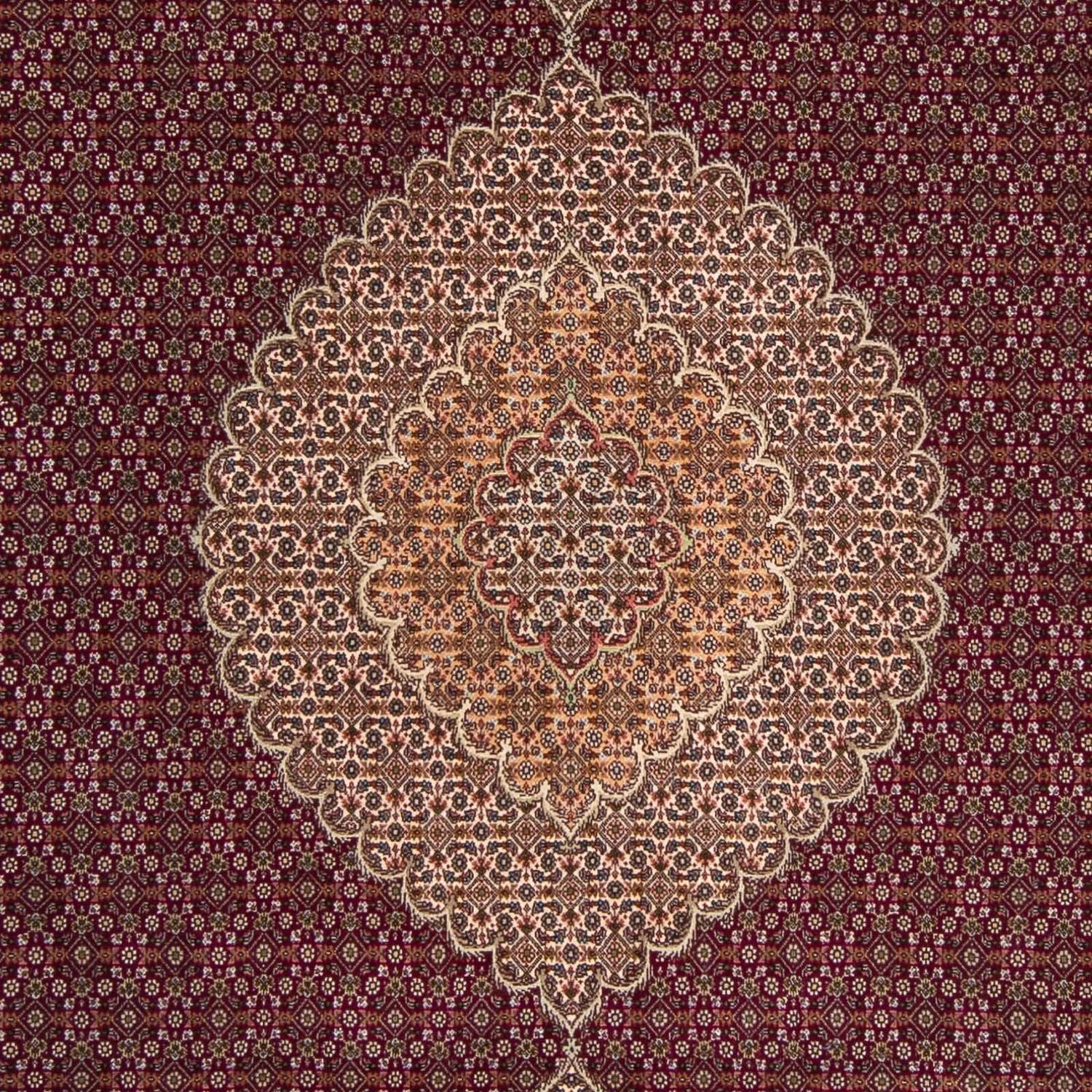 Alfombra persa - Tabriz - 300 x 200 cm - rojo oscuro